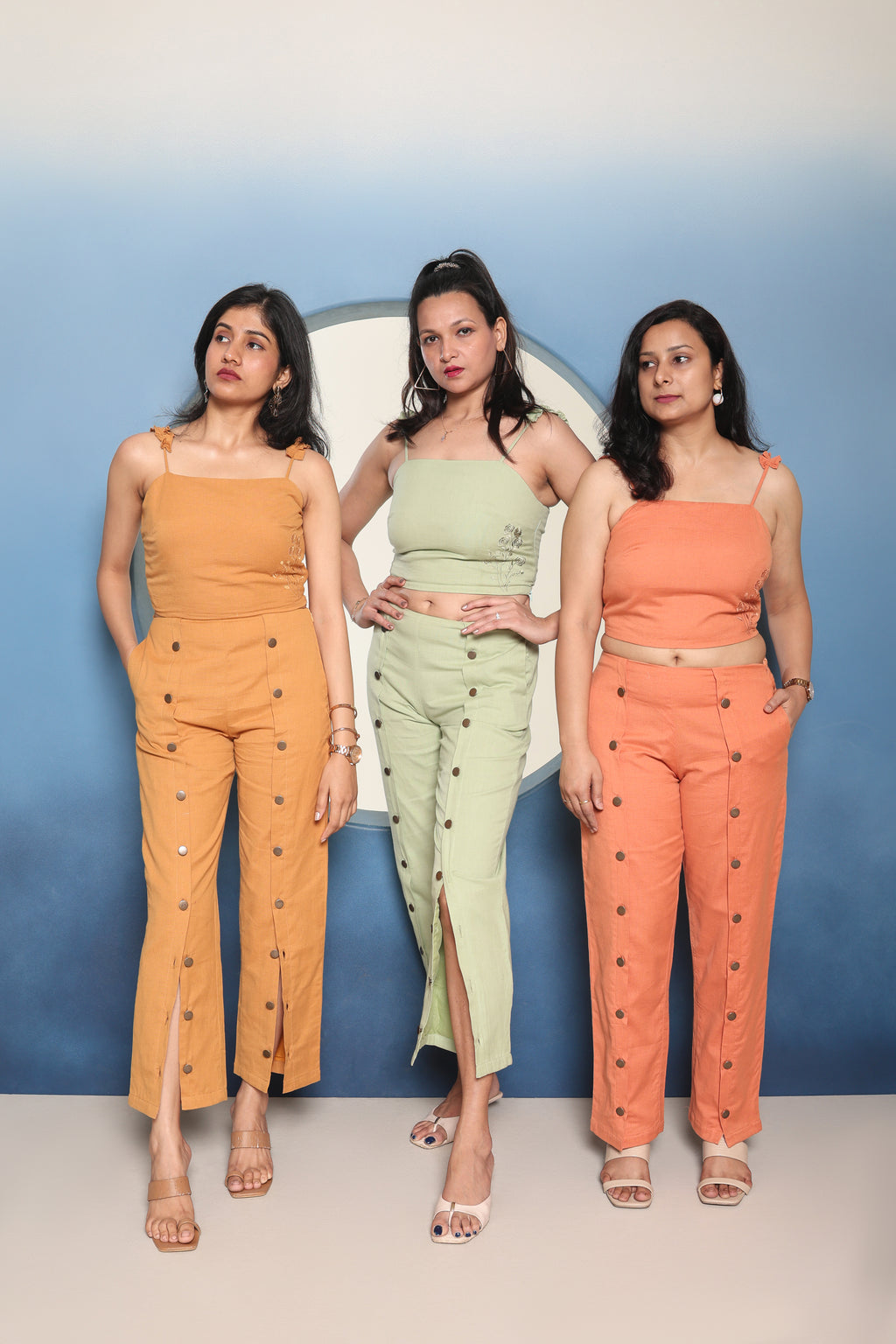 Aabha - Button-Down Single Tone Co-ord Set