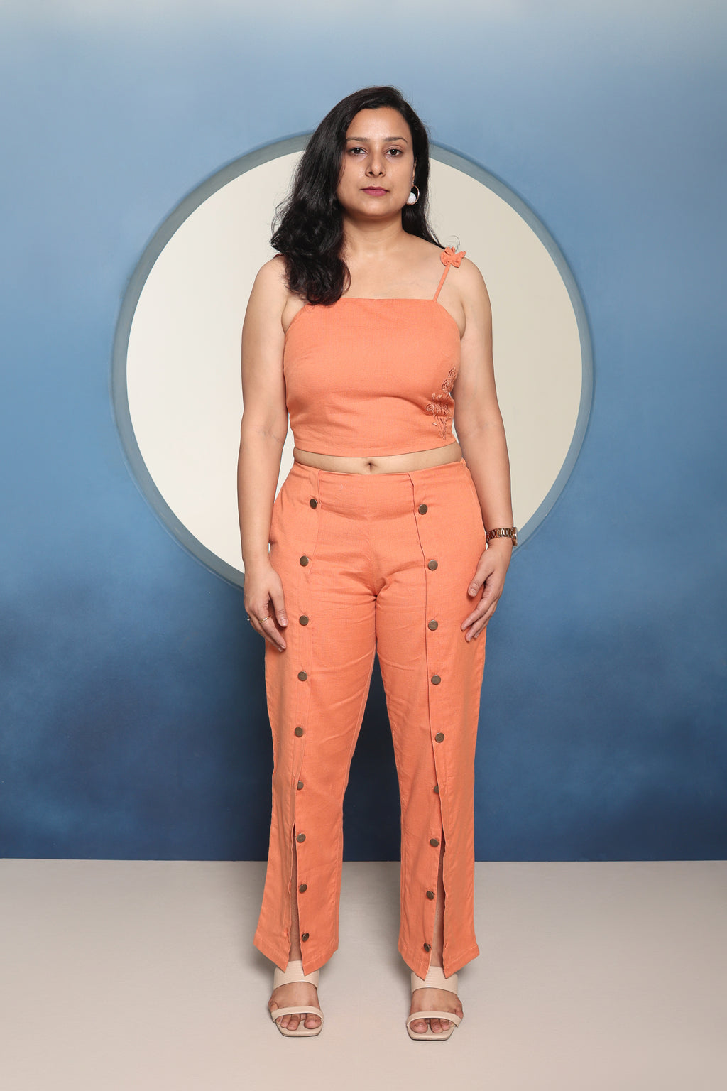 Aabha - Button-Down Single Tone Co-ord Set