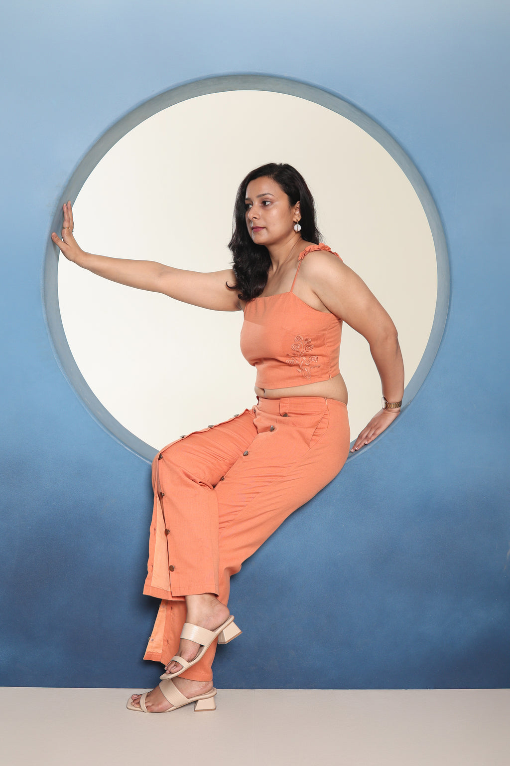 Aabha - Button-Down Single Tone Co-ord Set
