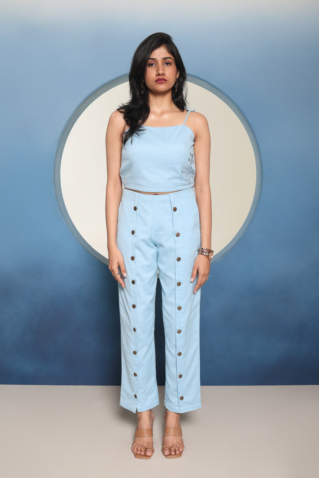 Aabha - Button-Down Single Tone Co-ord Set