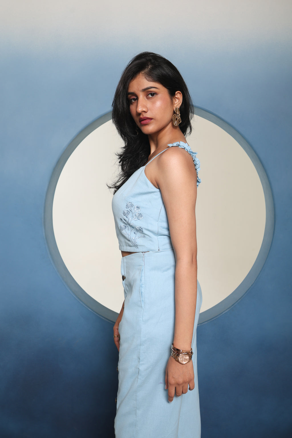 Aabha - Button-Down Single Tone Co-ord Set